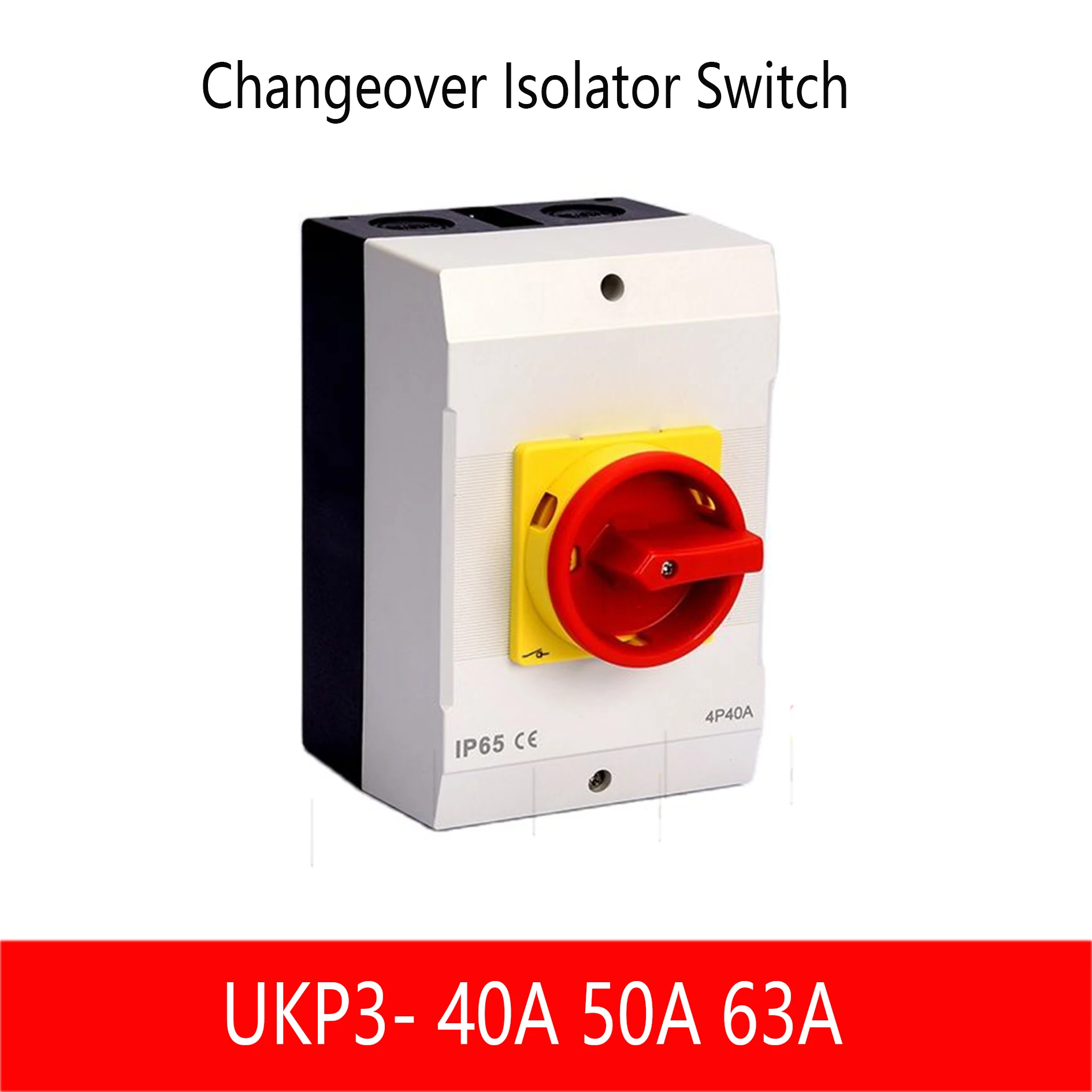 4Pole 63A 40A 50A 440V Disconnecting Switch AC  Load Isolator Waterproof  Power Cut-Off Switch Accessories