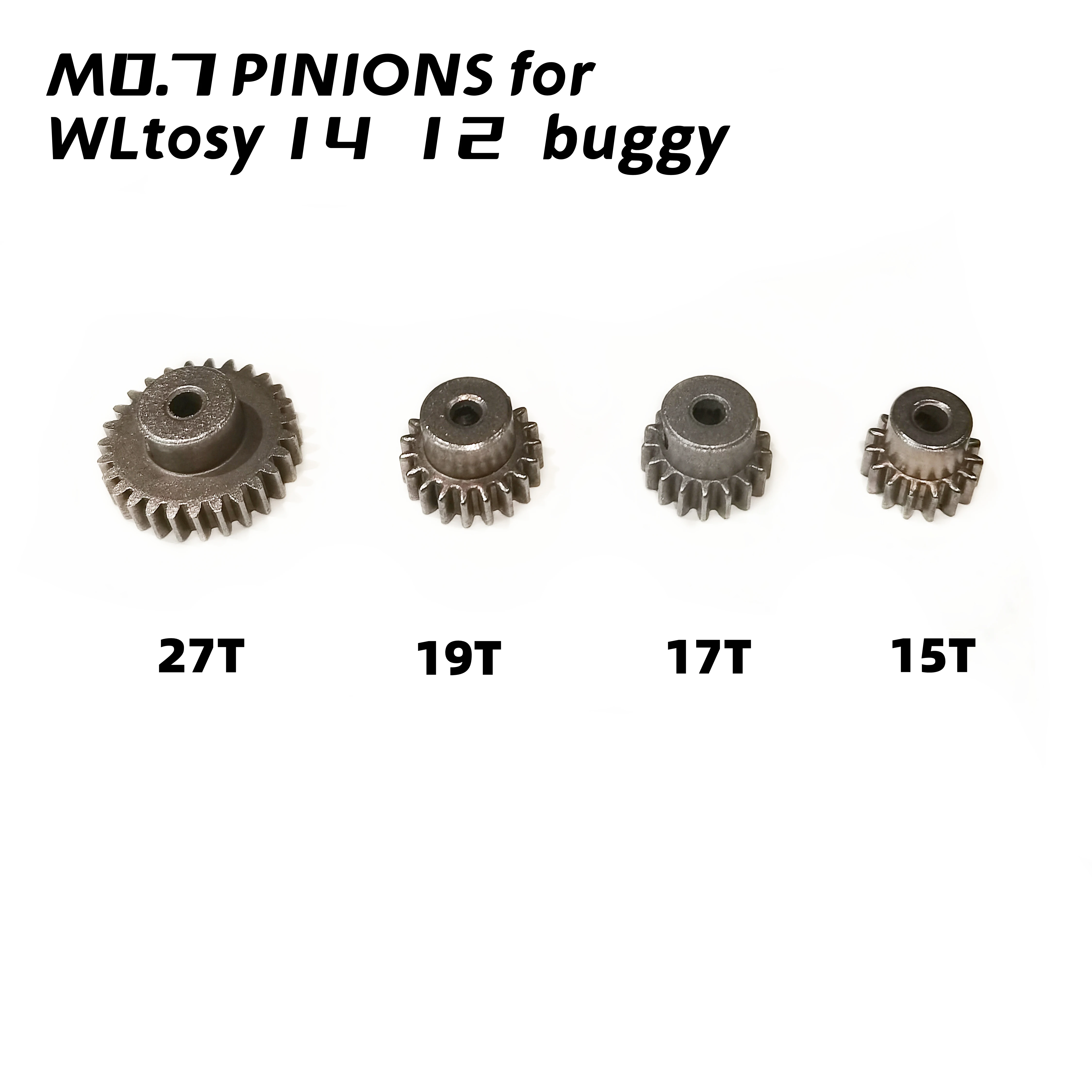 wltoys 144001 124017 124019 rc car M0.7 27T 19T 17T motor pinion gear high hardness powder metallurgy gears parts accessories