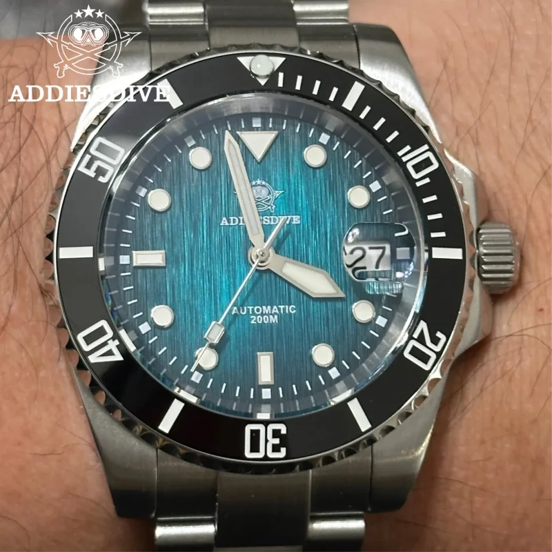 ADDIESDIVE Bestseller Herrenuhr 20Bar Wasserdicht BGW9 Super Leuchtend Saphirglas AD2078 NH35A Automatische Mechanische Uhr Reloj