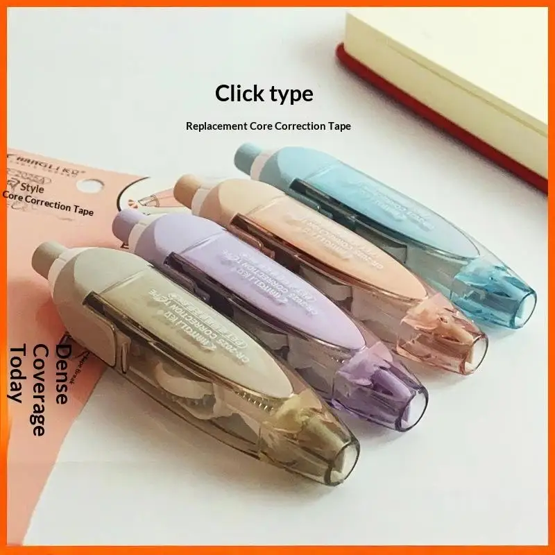 Press-type Correction Tape Refillable Replaceable Core Portable Retractable Correction Tape For Students School Office Writing