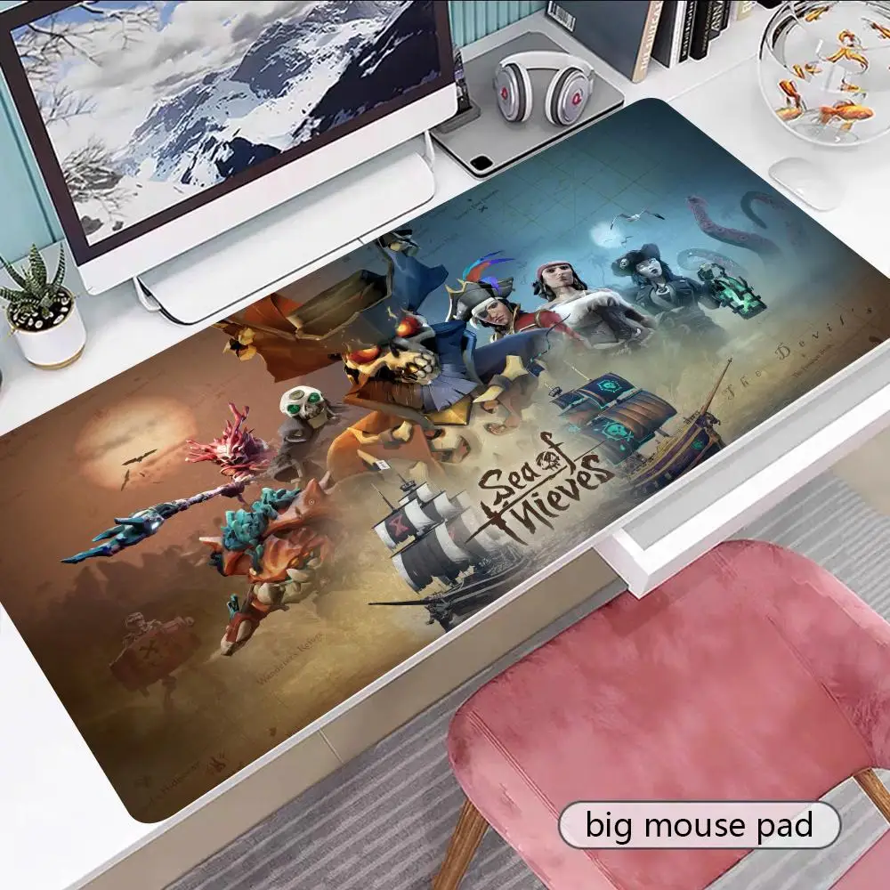 

Sea Of Thieves Mouse Pad Gamer Keyboard Mouse Mat Rubber Cartoon Big Motbook Computer PC Mousepad