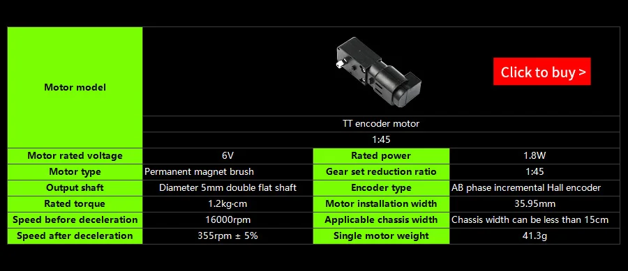 310 DC Untersetzung motor mit Encoder Smart Robot Ganzmetall getriebe Vorwärts-und Rückwärts drehzahl regelung für DIY-Elektronik projekt – Detail 9