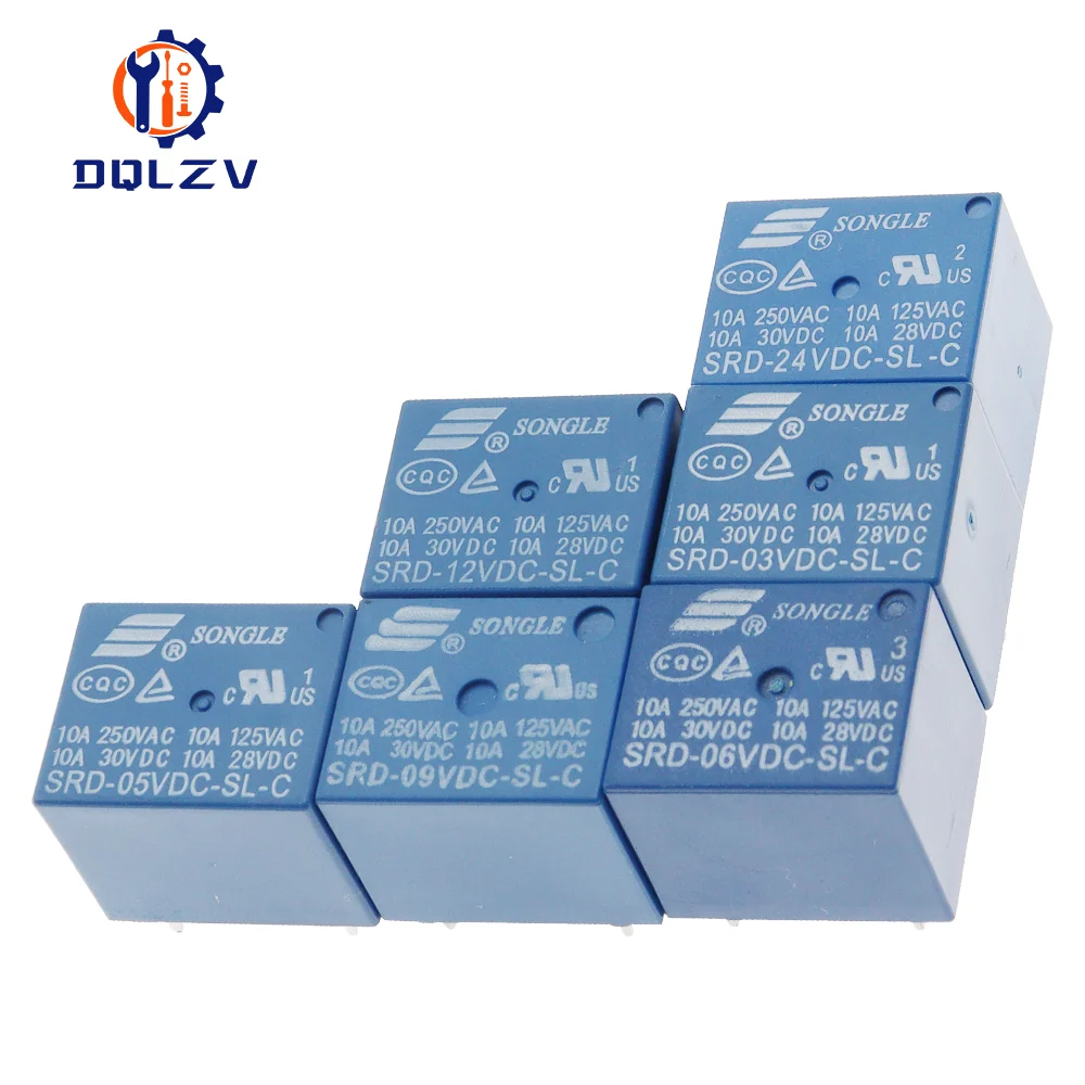 Przekaźnik SRD-05VDC-SL-C SRD-24VDC-SL-C SRD-12VDC-SL-C SRD-12VDC-SL-A 3V 5V 12V 24V 48V 10A 250VAC 5PIN 4PIN Przekaźniki Przekaźniki