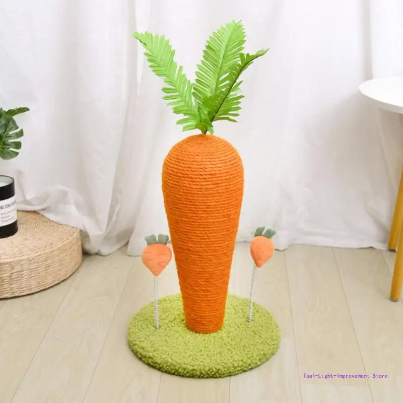 

C63E Kitten Scratching Post 11 in Carrot for Cat Scratcher Funny Orange for Cat Scrat