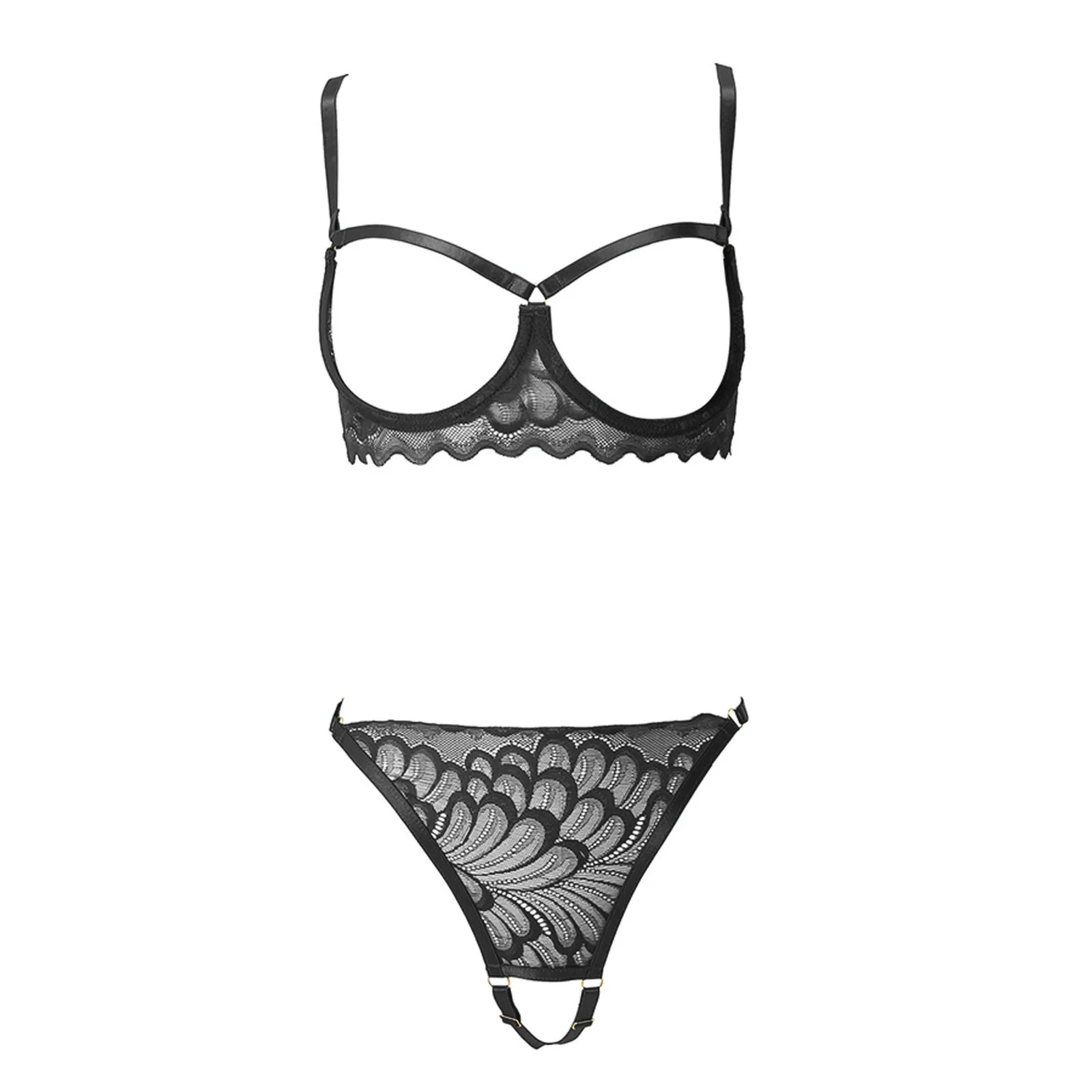 Sexy Mesh Underwear Women Body Female Lingerie Sexy Costume Hollow Out Bra Exotic Outfit Lace Intimate