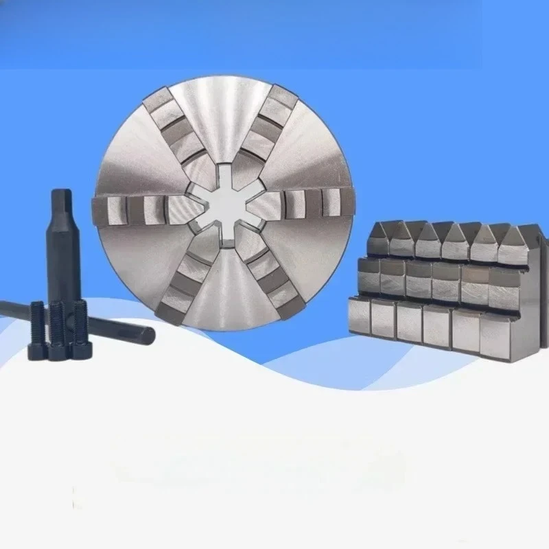 K13-160 Lathe Chuck 160MM 6 Jaw Self-Centering Chuck With One Set Internal Jaw and One Set External Jaw