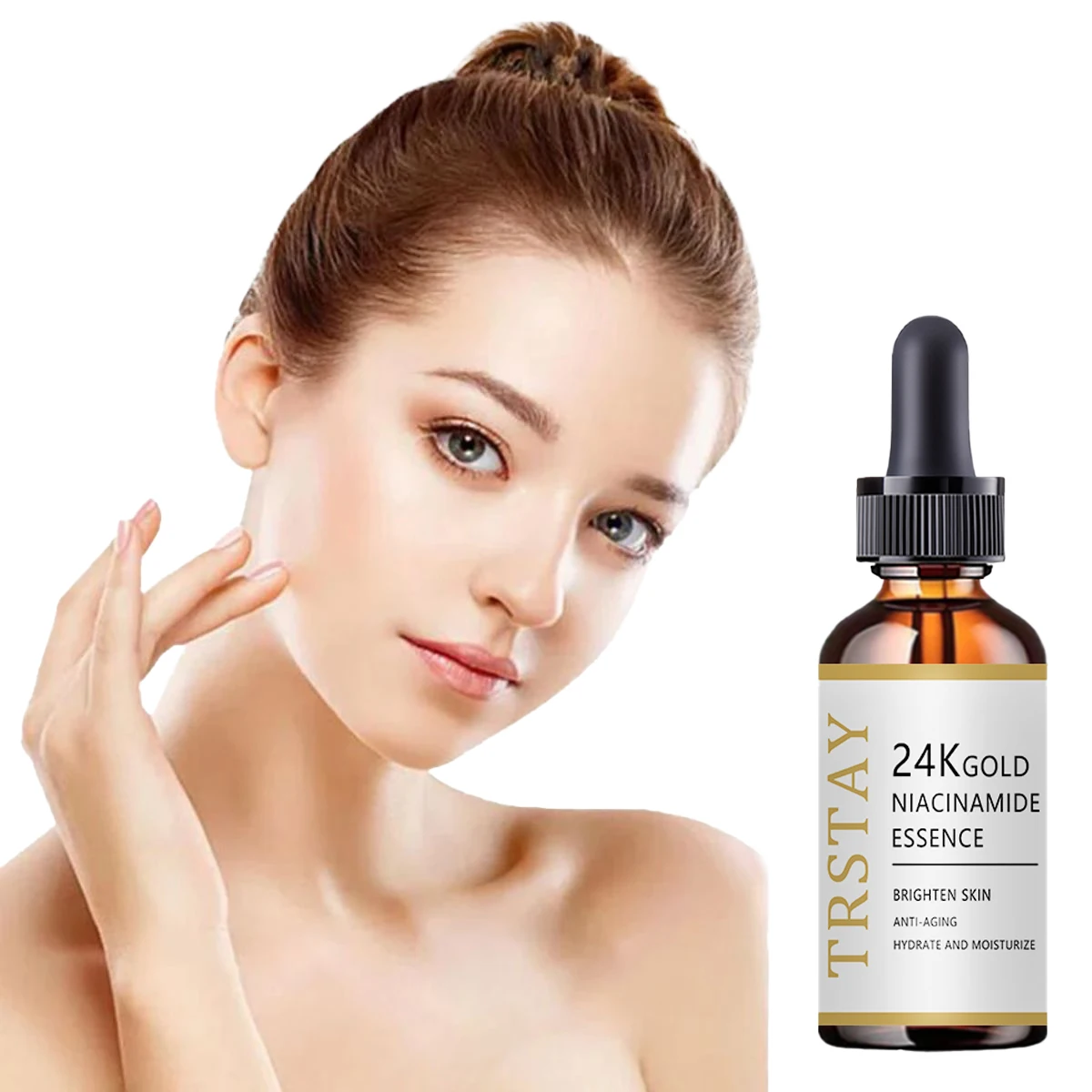 

24K nicotinamide essence, mild and non irritating, hydrating, nourishing, leaving skin soft and delicate