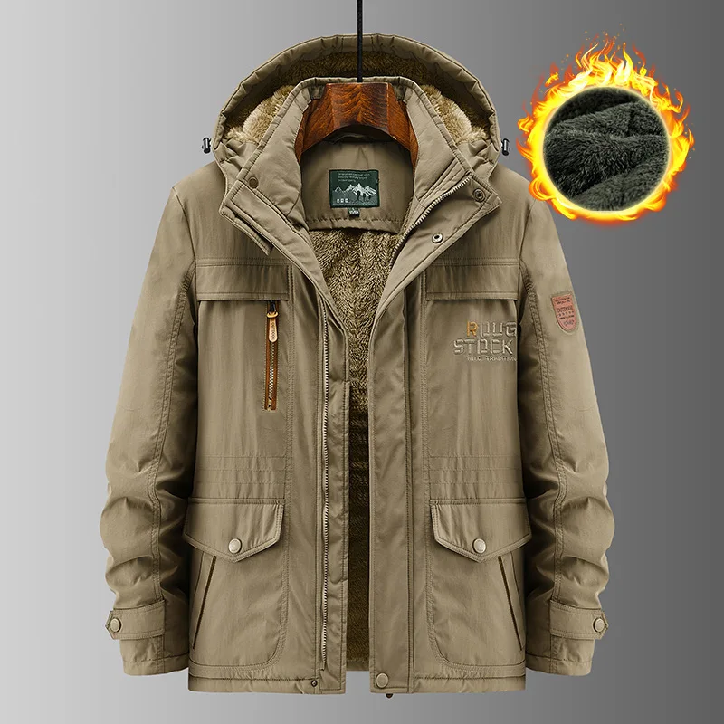 

Winter Warm Padded Jackets For Middle-Aged Men | Large Size Thickened Outdoor Long Coats | Cotton-Padded Father's Jacket