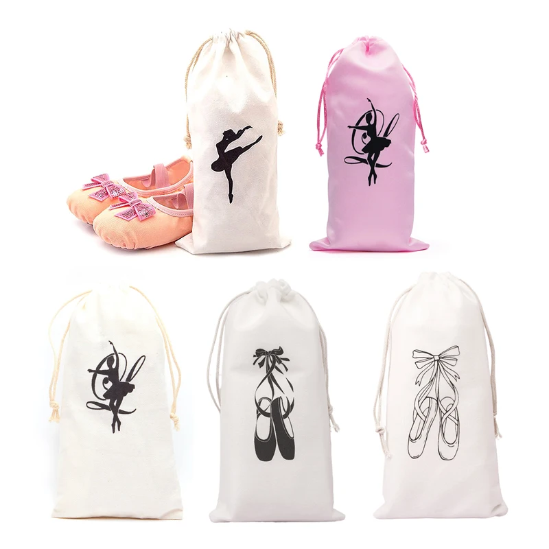 1PCS Dance Bag Shoes Storage Pouch Ballet Organizer Handbag Bags Pouches Satin Ballet Shoe Bag Dance Shoes Pouch