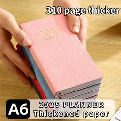 2025 A6 Agenda Book Thickened 365 Days Notepad Daily Plan Colour Month Index Calendar Notebooks Stationery