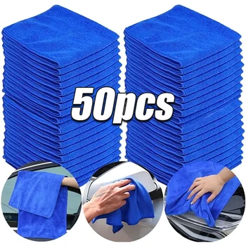 10Pcs Microfiber Towels Car Wash Drying Cloth Towel Household Cleaning Cloths Auto…