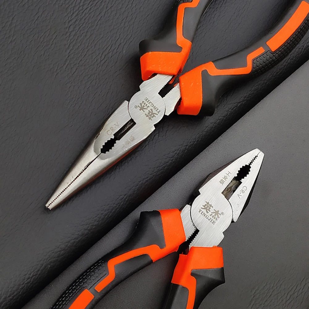 كماشة الأسلاك، كماشة قطرية حادة كبيرة الفتح كماشة أنف إبرة، لقطع، أدوات الأسلاك المعدنية والالتواء #4