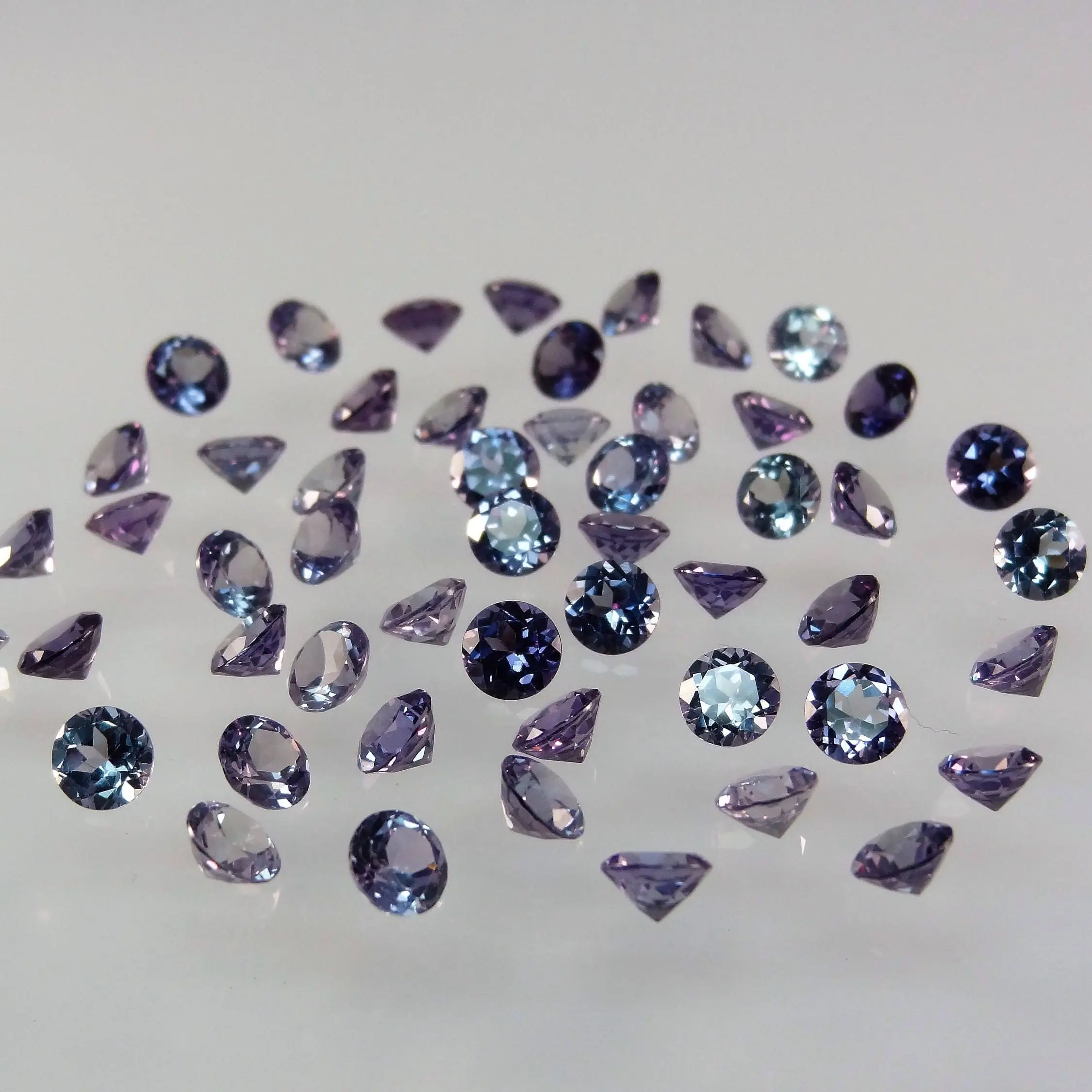 Color Change Russian Lab Alexandrite Synthetic Corundum Round Cut Shape SIZE CHOICE Loose Stones(1.0mm-10mm ) 4
