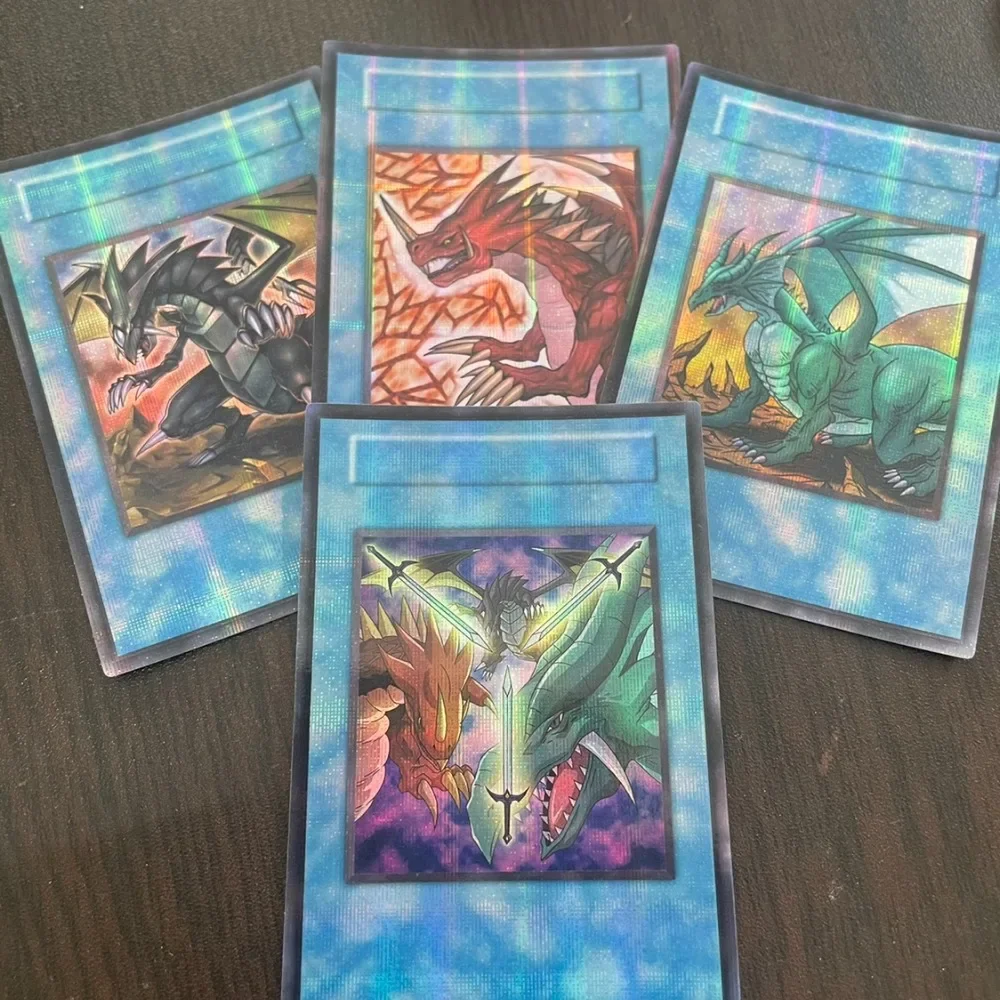 

DIY Yu-Gi-Oh! Легендарный рыцарь, легендарный дракон, флеш-карта, аниме периферийная игра, коллекционная карта, праздничный подарок