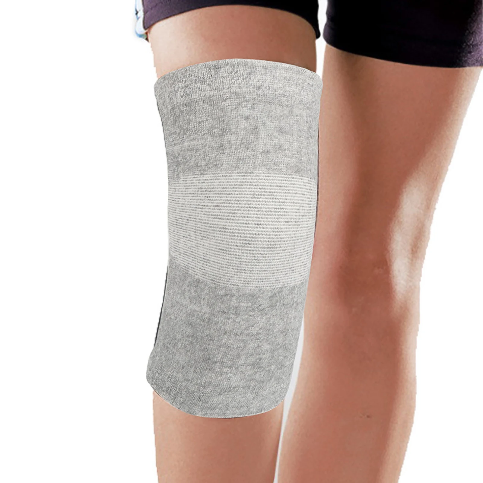 Sport Bamboo Charcoal Fiber Elastic Kneecap Comfortable Kneepad Protective Gear Free Size