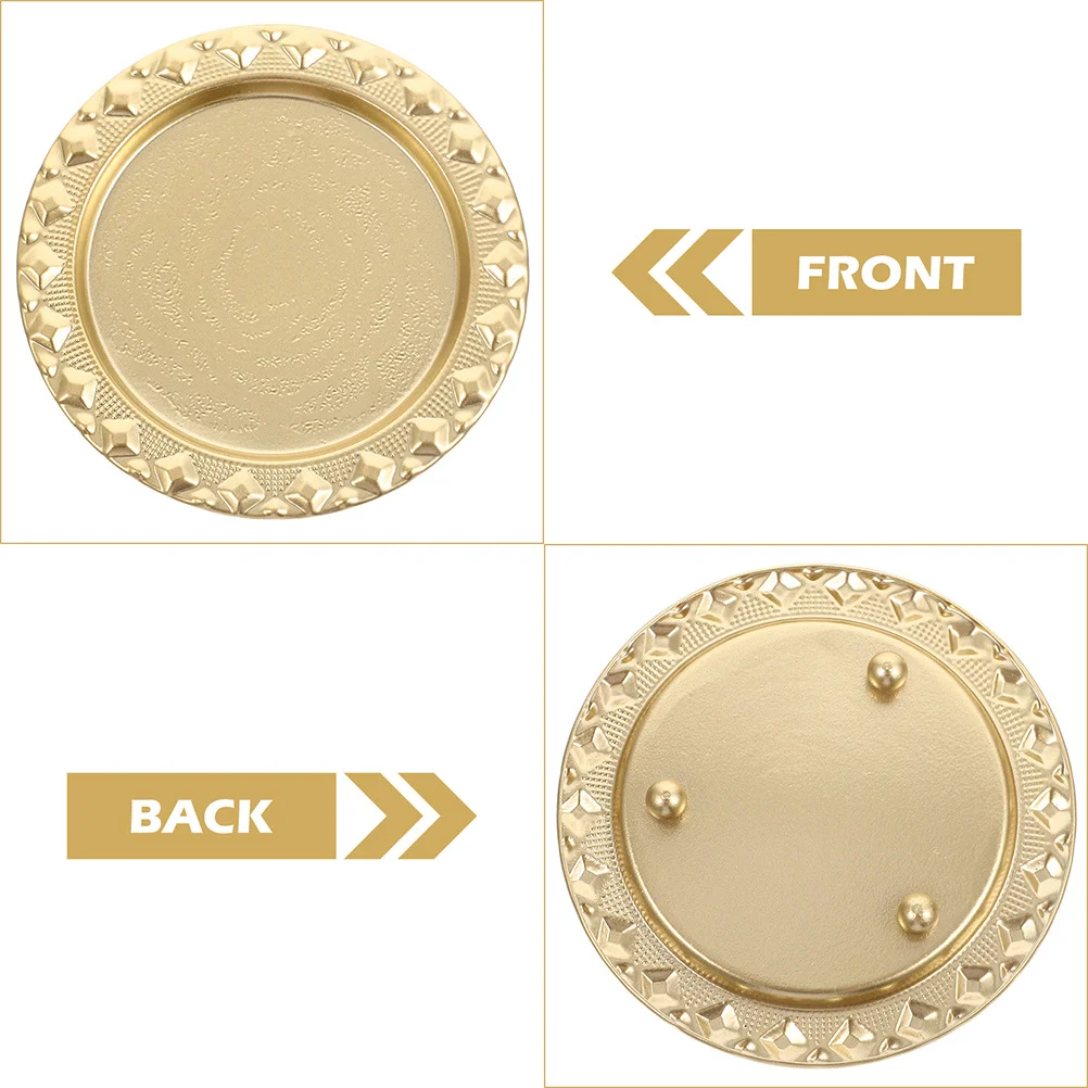 

2 Pcs Tray Desserts Plate Table Centerpiece Home Decor Roller Coaster Decorative Metal Centerpieces for Dining Room