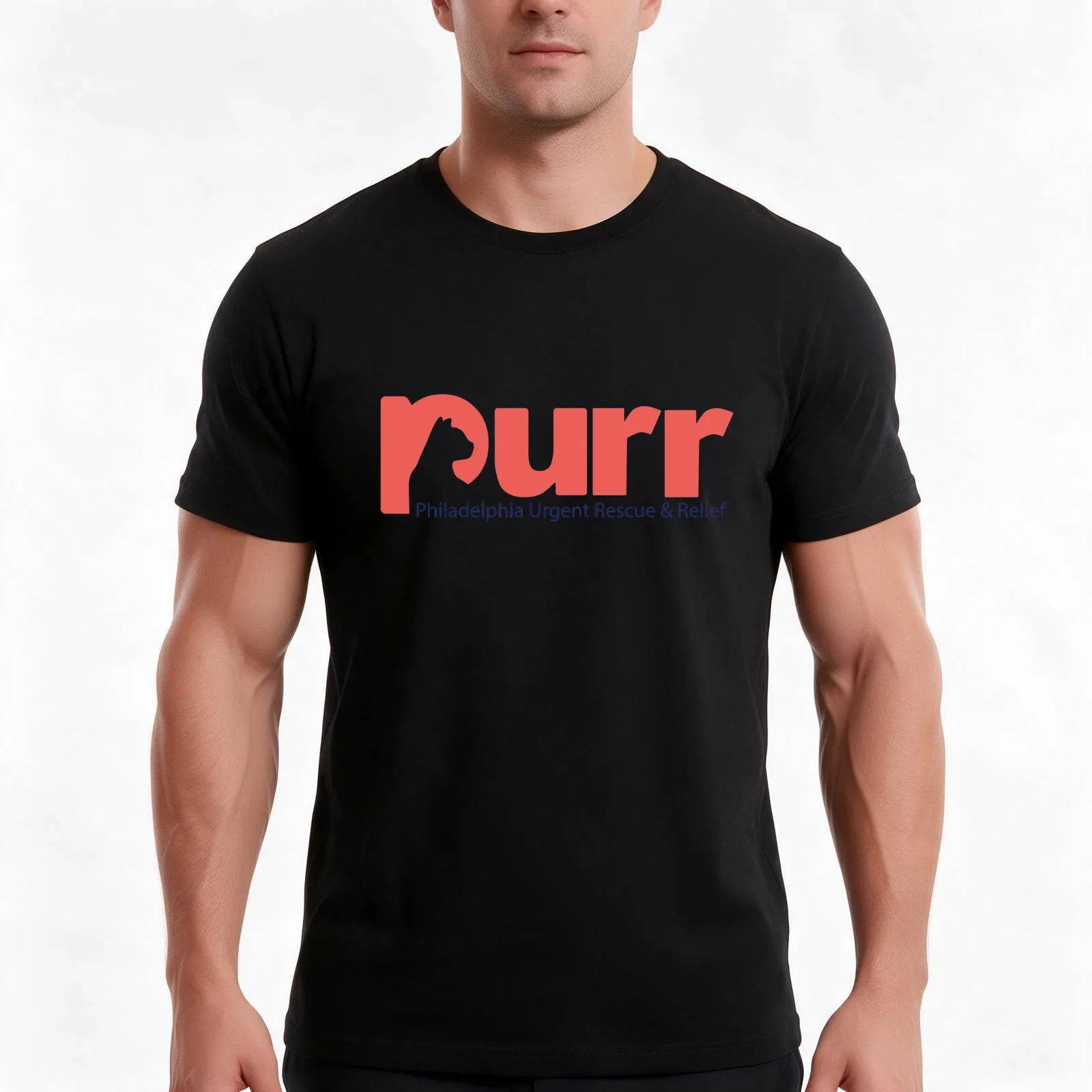 PURR Philly Logo - Shirts, Pillows, Bags, Stickers T-Shirt, Summer Casual Cotton Tee, Oversized Streetwear Tops, 100% Cotton