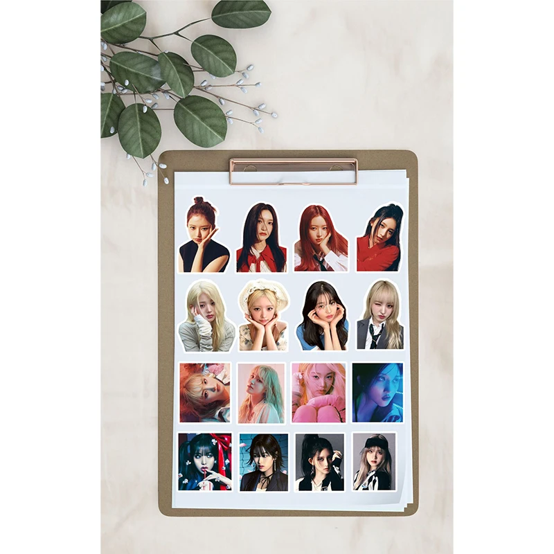 100pcs/set Kpop IVE Sticker Postcard New Album Korean Fashion Cute Group Idol Cards Photo Prints Pictures Fans Gift