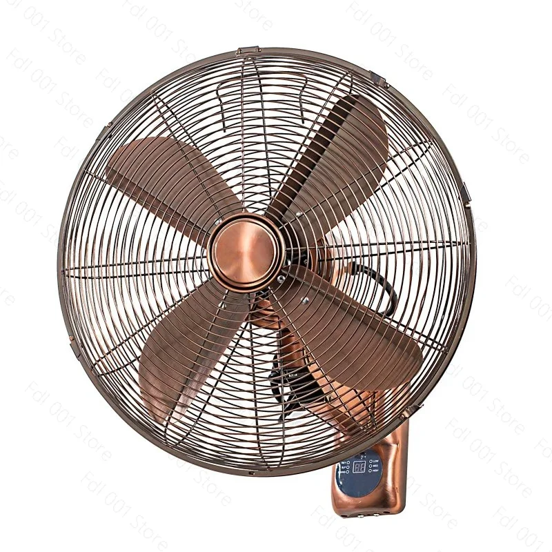Retro wall fan wall-mounted electric fan household remote control catering large wind commercial head hanging wall