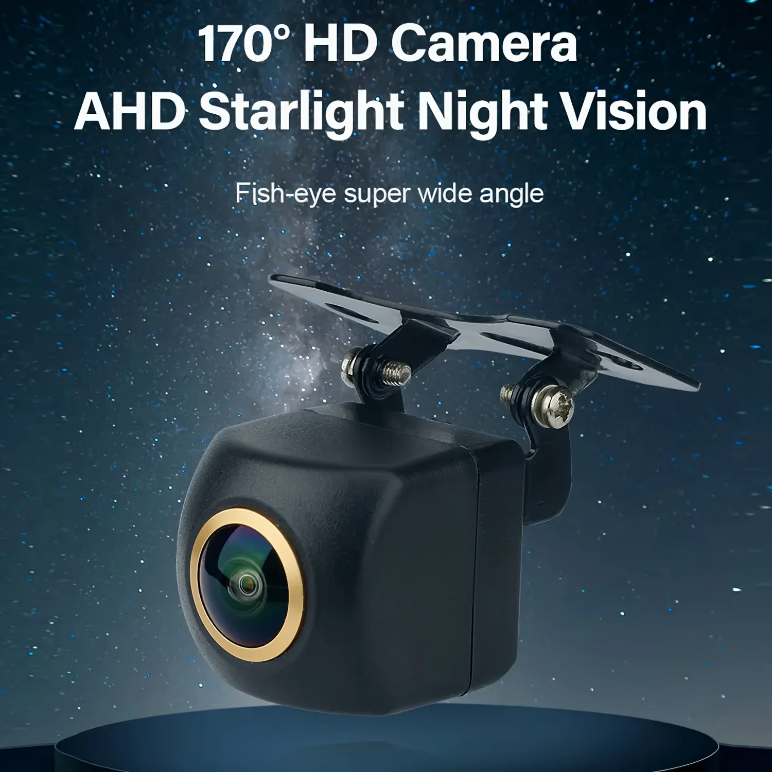 كاميرا احتياطية للرؤية الخلفية للسيارة بدقة 1080 بكسل عالية الدقة بزاوية واسعة - عدسة عين السمكة لوقوف السيارات العكسي، خطوط دليل وقوف السيارات، نسخة مطورة #1