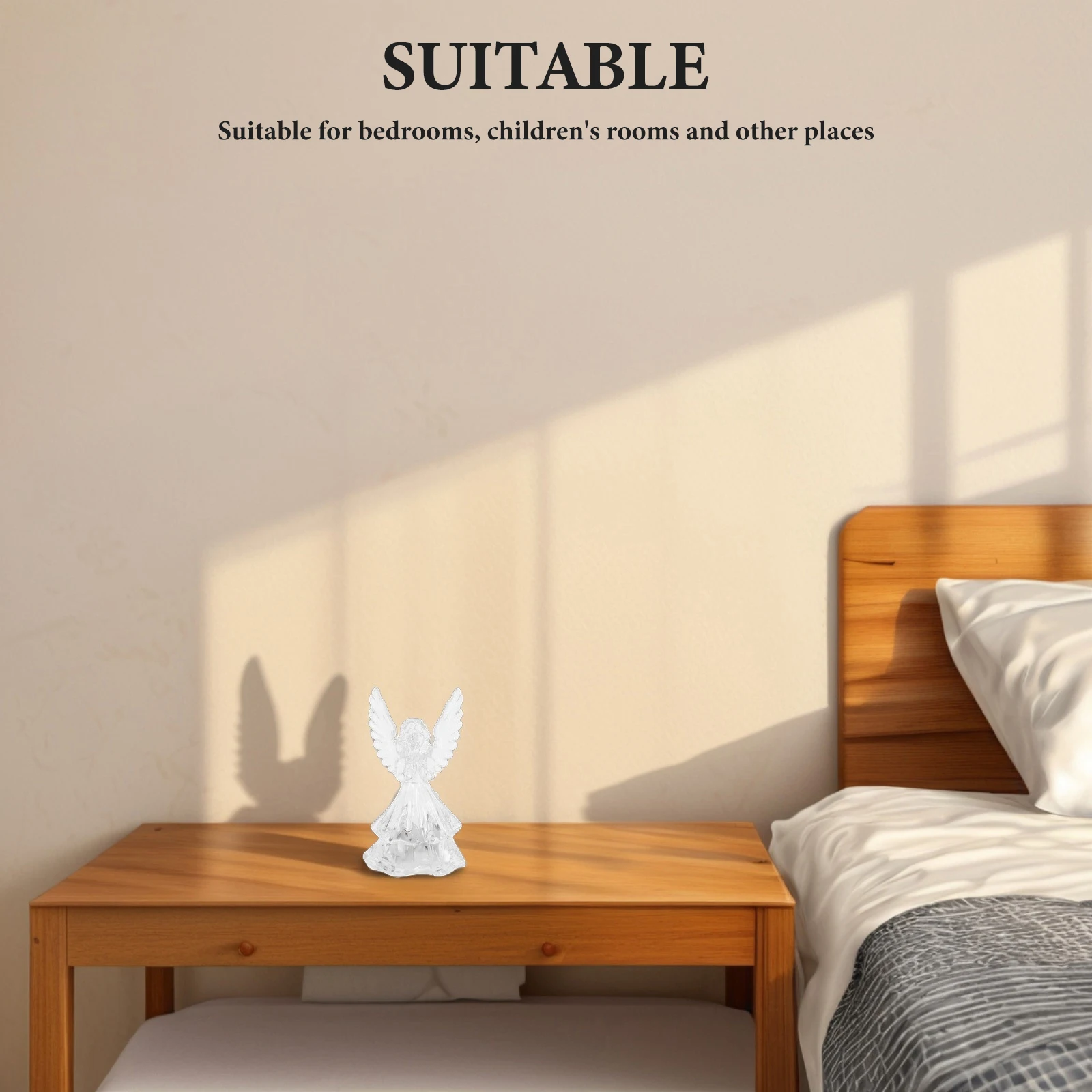 

Night Light Bed Side Angel Lamp Nightlight Bedside Ornament Statue Decor Decorative Bedroom Nightstand