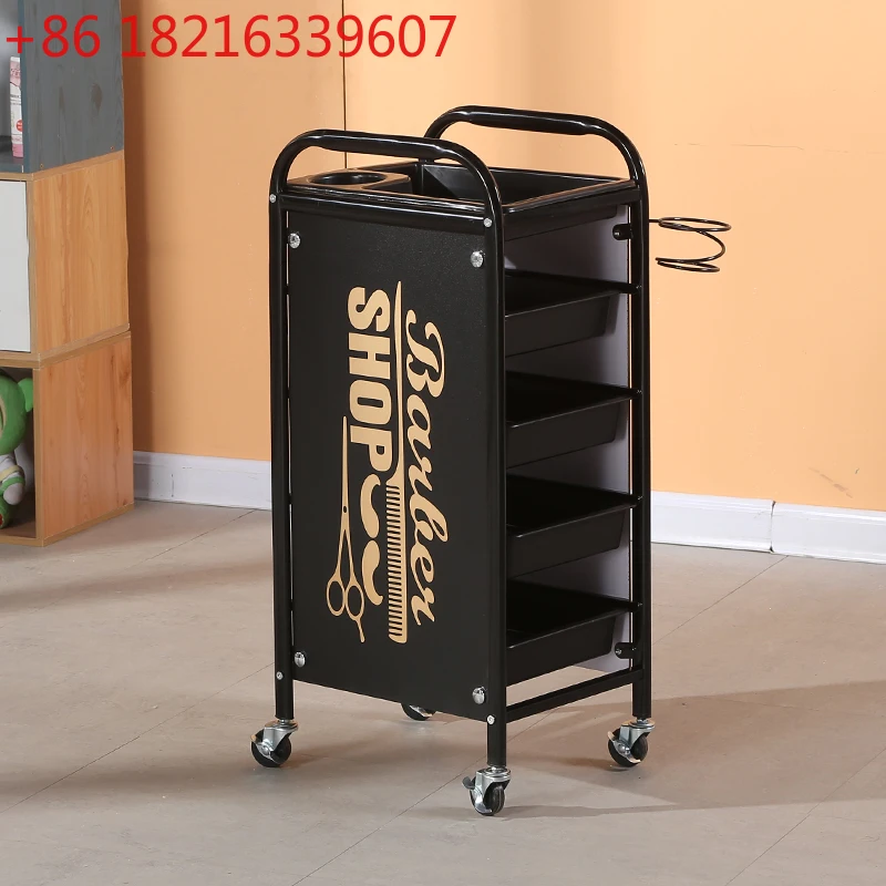 

TAOP Metal Iron Salon Tool Cart with Storage Hairdressing Roller Trolley Beauty Treatment Utility Cart Heavy Duty Mobile Cabinet