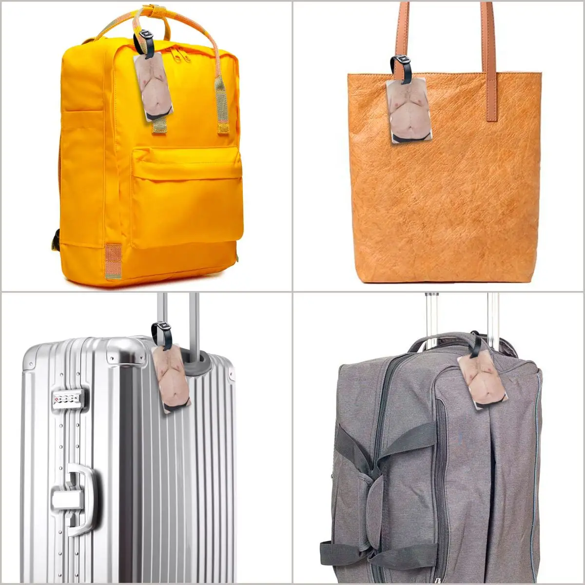 Harige buik bagagelabels voor reiskoffer Privacy Cover ID-label