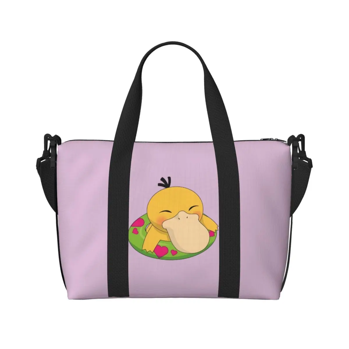

Custom P-Psyducks Tote Bag Women Large Capacity Duck Anime Gym Beach Travel Bags