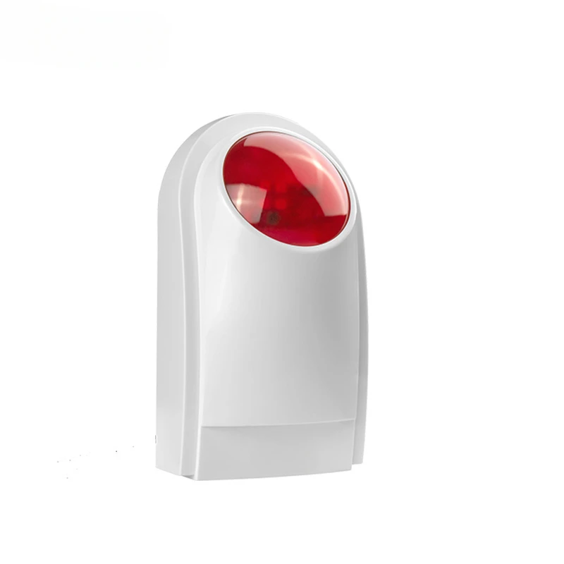 Alarm błyskowy Bezprzewodowa syrena zewnętrzna z głośnością 130 dB Wersja akumulatorowa do pracy z PG103 105 107 System alarmowy GSM do bezpieczeństwa w domu — zdjęcie 4