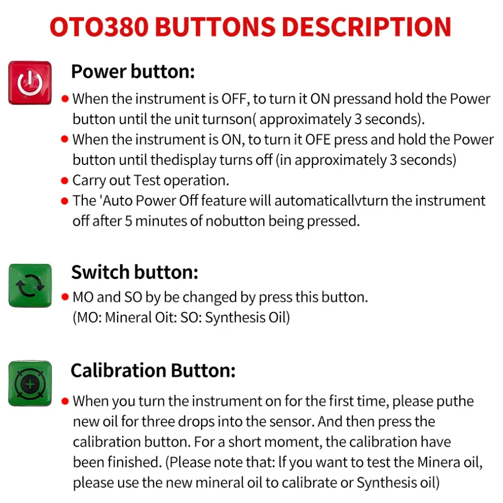 OTO380 For diesel Fuel Oil Analyzer with LCD Display Backlight Built-in for usb-c Charging and Auto Power After Inactivity