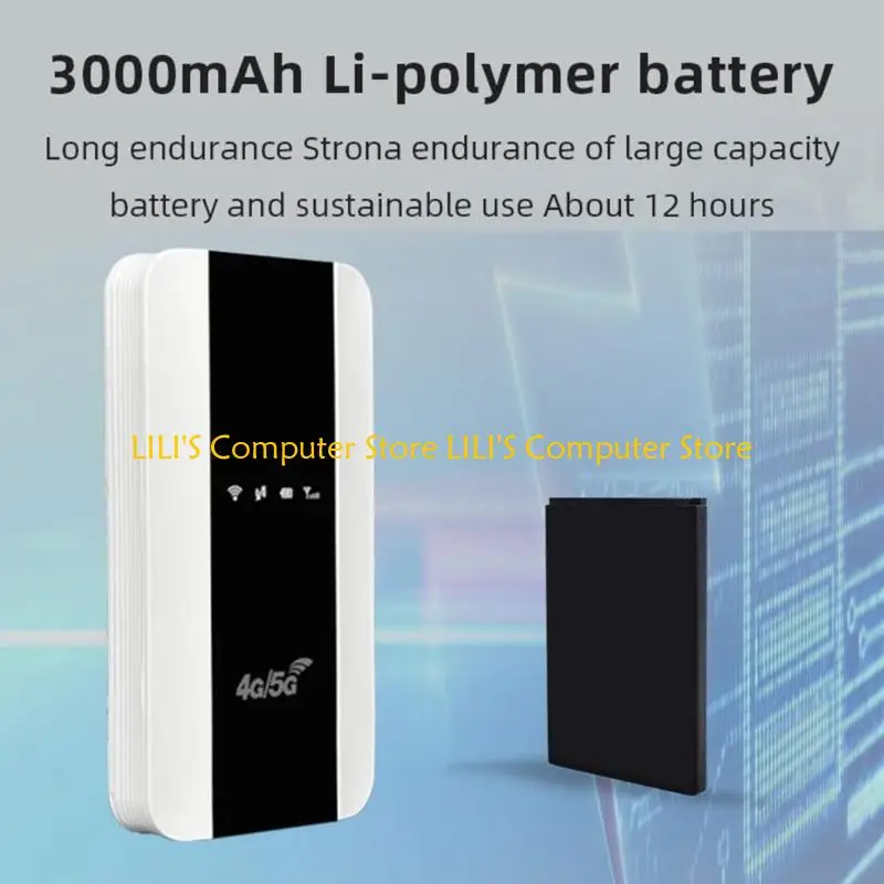 موجهات A52B المحمولة 4G LTE WiFi لأوروبا وآسيا والسفر واتصالات الأجهزة المتعددة وتصميم ABS وبطارية طويلة #4