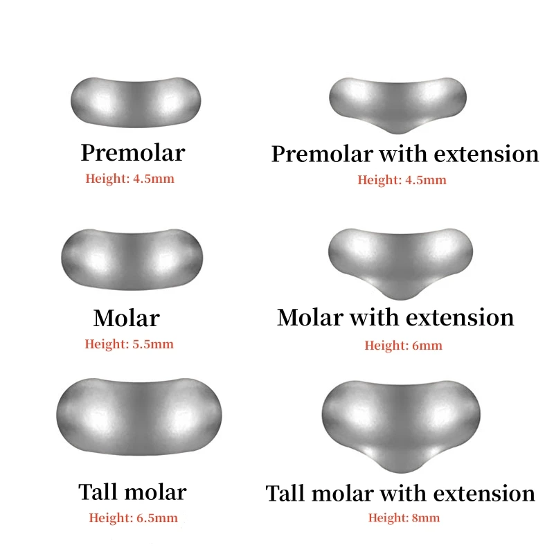 Nowe opaski dentystyczne przekrojowe wyprofilowane matryce metalowe M10 twardy klin dentystyczny kliny Tulwar z otworem plastikowy klin stomatologia