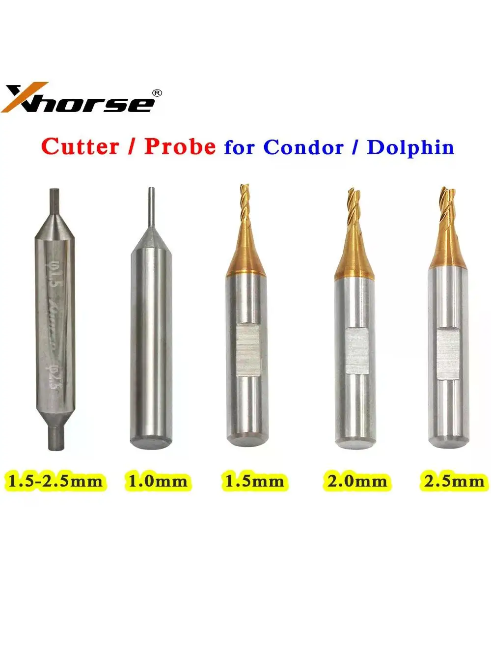 Frez Xhorse 1.0mm 1.5mm 2.0mm 2.5mm do sondy frezarki Condor XC MINI Plus XC-007 Dolphin XP-005 XP-007 — 2