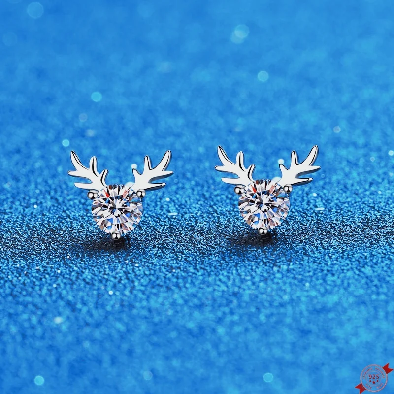 

Серьги-гвоздики из стерлингового серебра S925 с муассанитом 1,0 карата для женщин, серьги-гвоздики с платиновым покрытием, модные ювелирные изделия, оптовая продажа