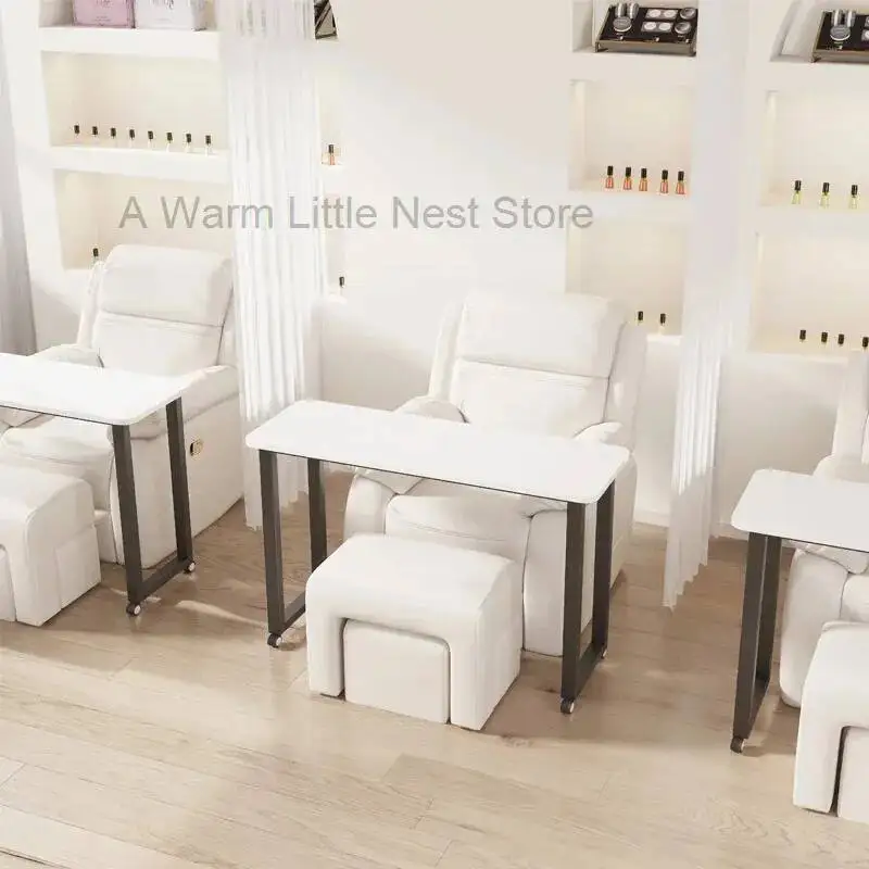 

Designer Modern Trendy Nail Beauty Tables Perfume Makeup Beauty Nail Tables Study Craft Throne Mesa De Manicure Lounge Furniture