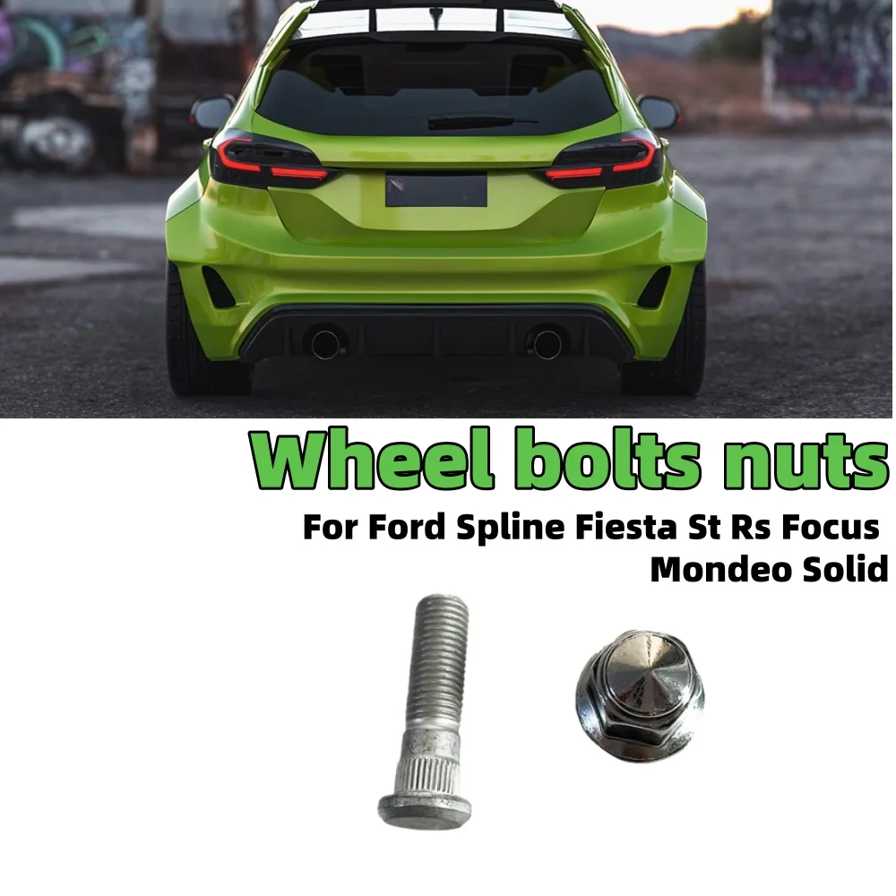 

1PCS Wheel Stud Nut M12x1.5 13mm Car Wheels Tires Parts Tire Accessories For Ford Spline Fiesta St Rs Focus Mondeo Solid