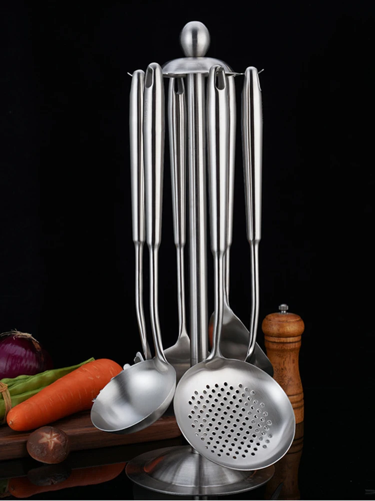 

Набор кухонных инструментов из нержавеющей стали, 6/7 шт., профессиональная металлическая кухонная сервировочная посуда - лопаточка, ковш, скиммер, сервировочная ложка для макаронных изделий