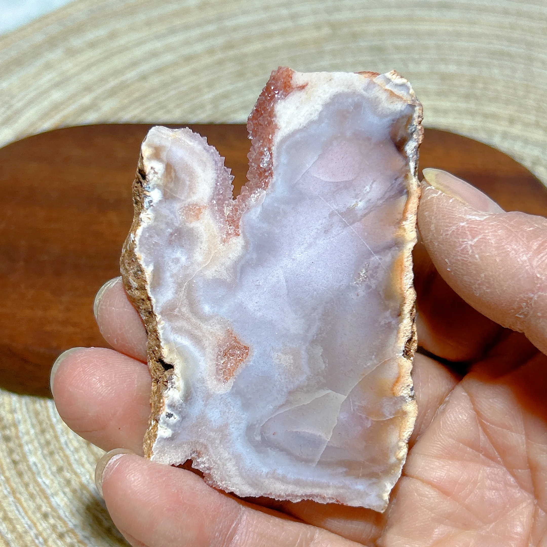 Healing Natural Crystals Druzy Pink Amethyst Flower Agate Slabs Slices Geode Mineral Energy Home