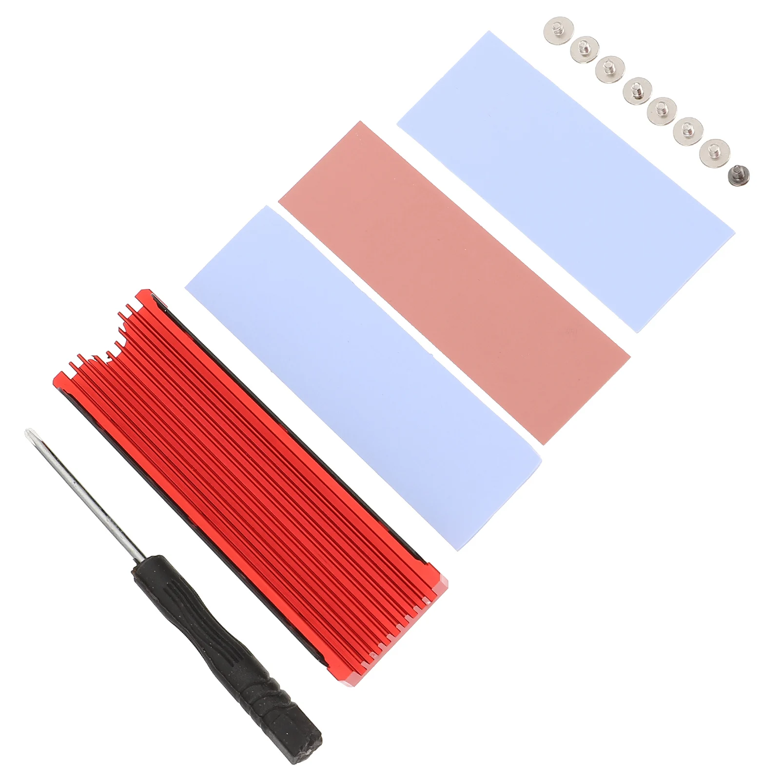 

Heat Sink for SSD 7mm Thickness Red Color Metal Cooling Fin Solid State Drive Copper heatsink for PC Notebook Gaming