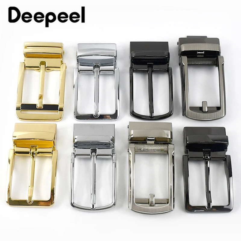 1Pc Deepeel Men Automatic Belt Buckles Zinc Alloy Metal Pin Buckle Belts Head for 33-34mm Leather Craft Hardware Accessories