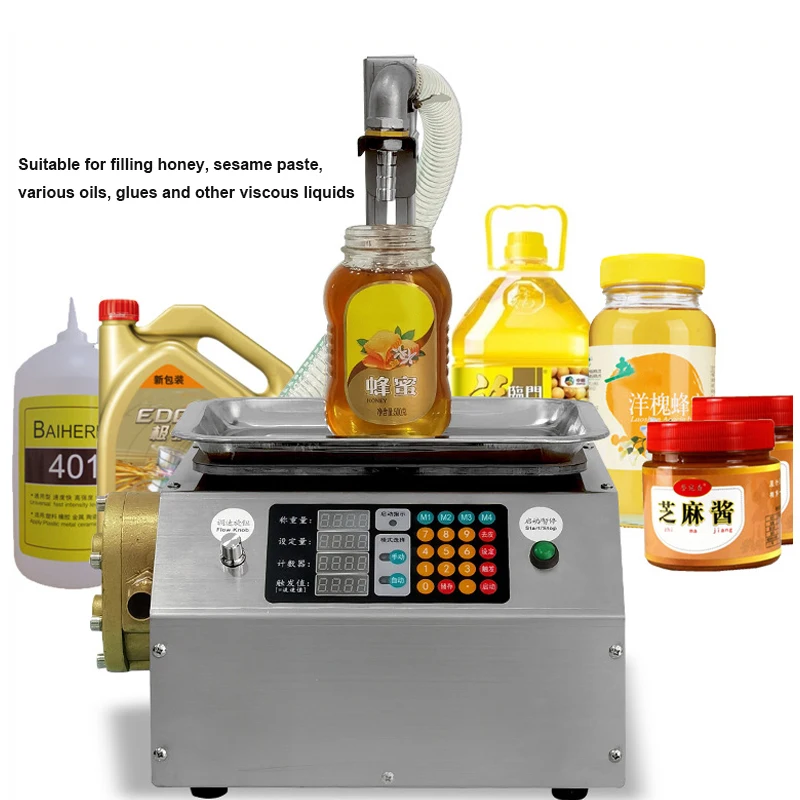 Viscous Paste Creamed Honey Filling Machine Commercial Automatic Weighing Honey Filling Machines 15L/ Min