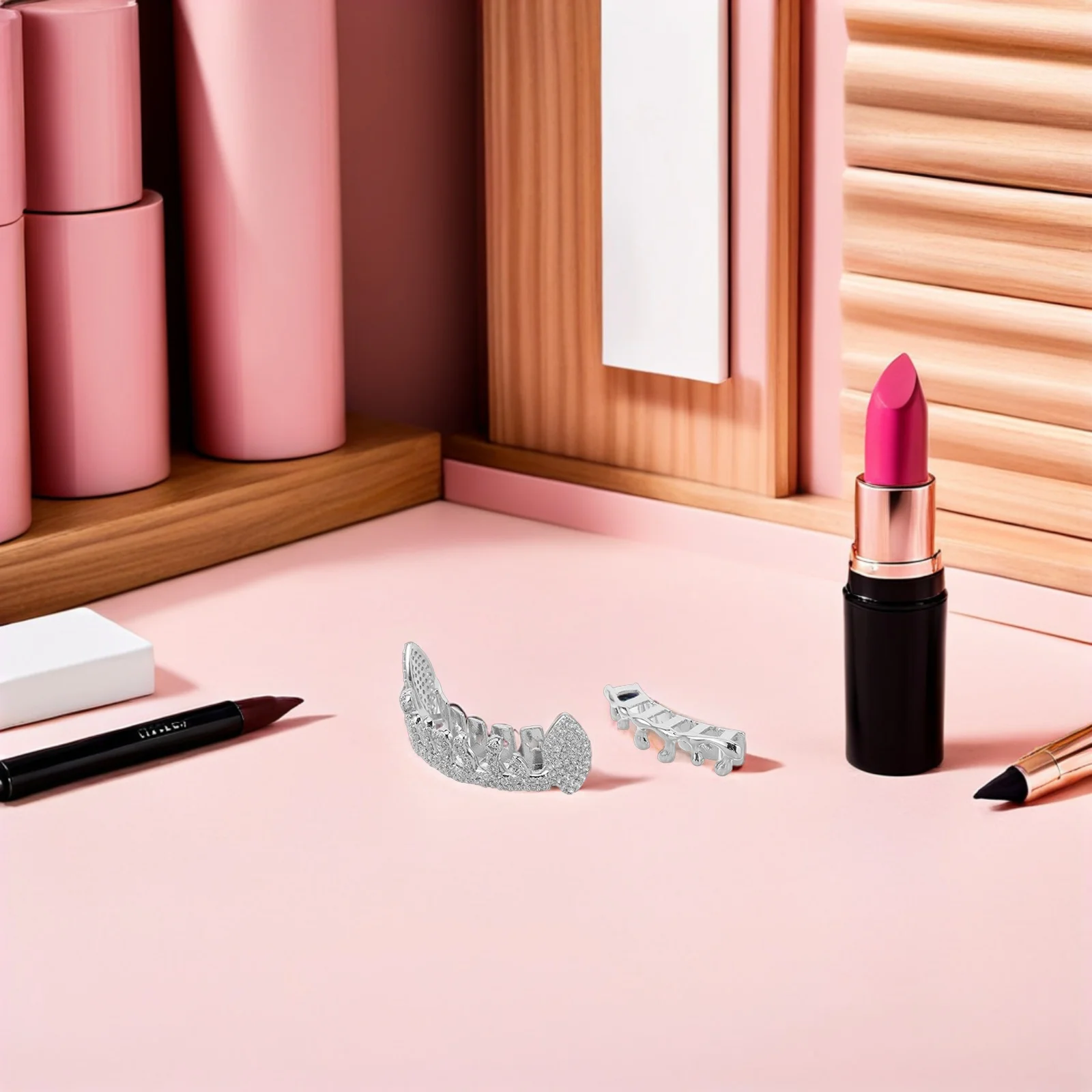 2 шт., гриль для зубов в стиле хип-хоп, нерегулярное металлическое украшение для рта, передняя крышка для зубов, поддельный гриль, ювелирные изделия для мужчин и женщин, костюм рэпера, вечерние