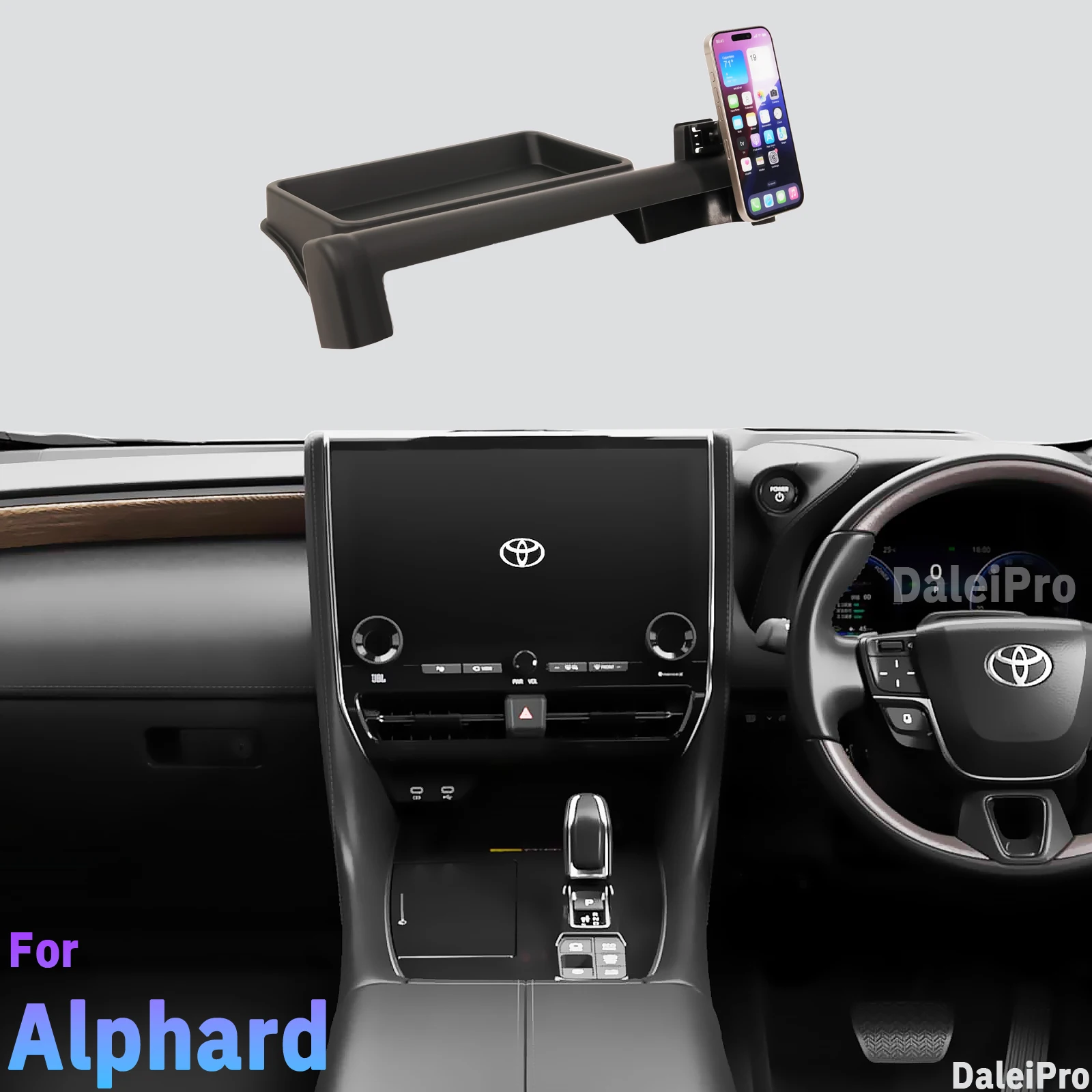Автомобильный держатель для телефона RHD для Toyota Alphard AH40 2023 2024 2025 с ящиком для хранения, автомобильное беспроводное зарядное устройство MagSafe, аксессуары Vellfire Автомобильный держатель для телефона RHD для Toyota Alphard AH40 2023 2024 2025 с ящиком для хранения, автомобильное беспроводное зарядное устройство MagSafe, аксессуары Vellfire