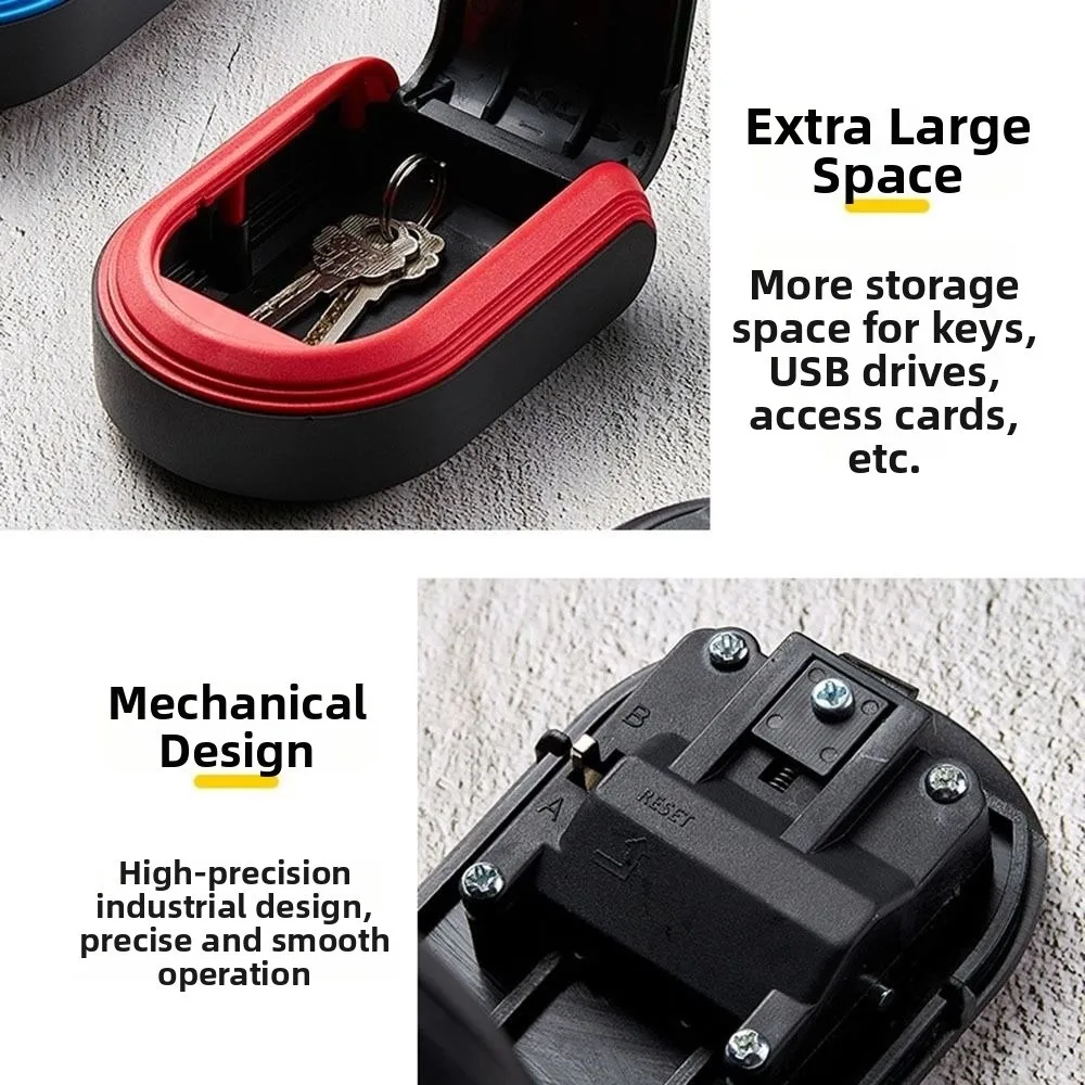 Full Plastic Password Key Box Universal Fit Mechanical Combination Lock Key Lock Box Waterproof 4 Digit Password