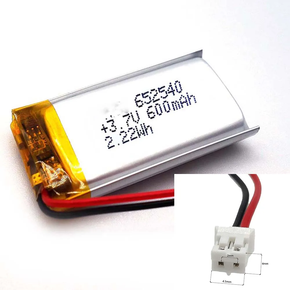 Recargable 3.7V 600Mah 602540     Batería de iones de polímero para tableta DVD MP3, carga de tesoro, alimentación, GPS, cámara, banco de energía