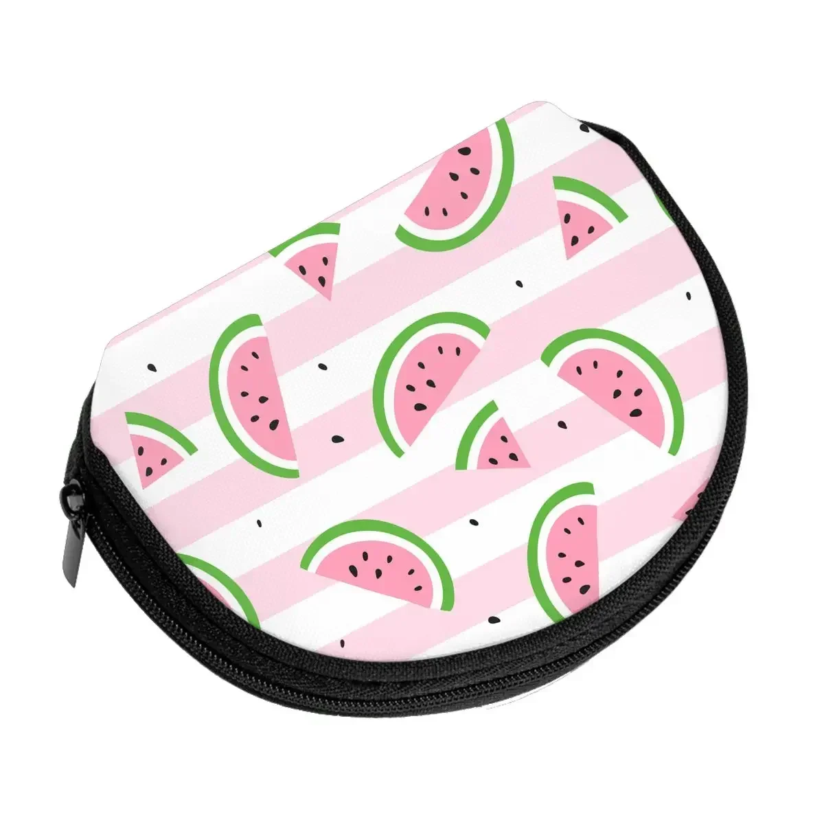 Watermelon 3D Printing Coin Purse Ladies Shopping Portable Silver  Bag Travel Credit Card