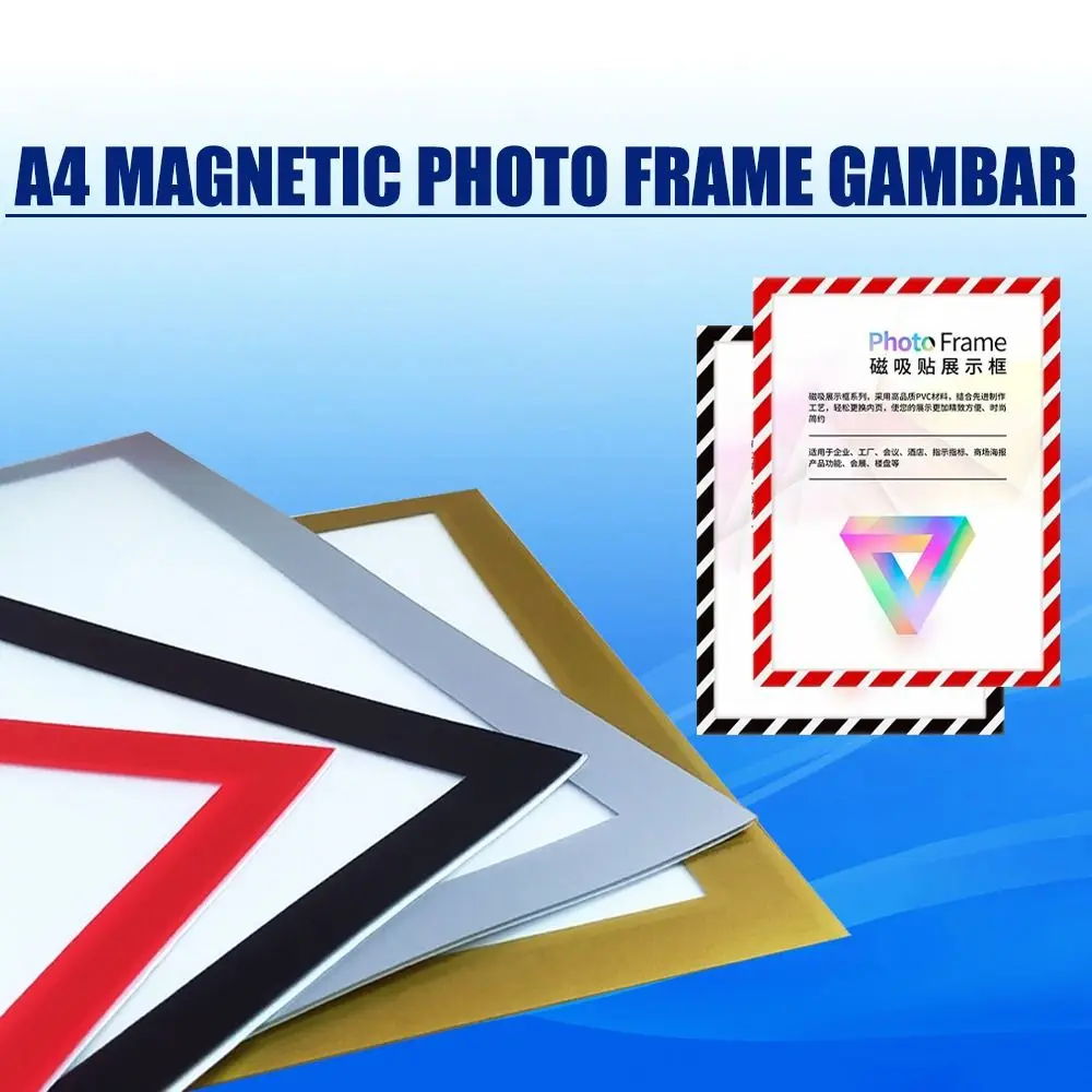 A4 8.5x11inch Magnetic Photo Frame Self Adhesive Wall Home Decor Magnetic Display Board Photo Display Poster Certificate Artwork