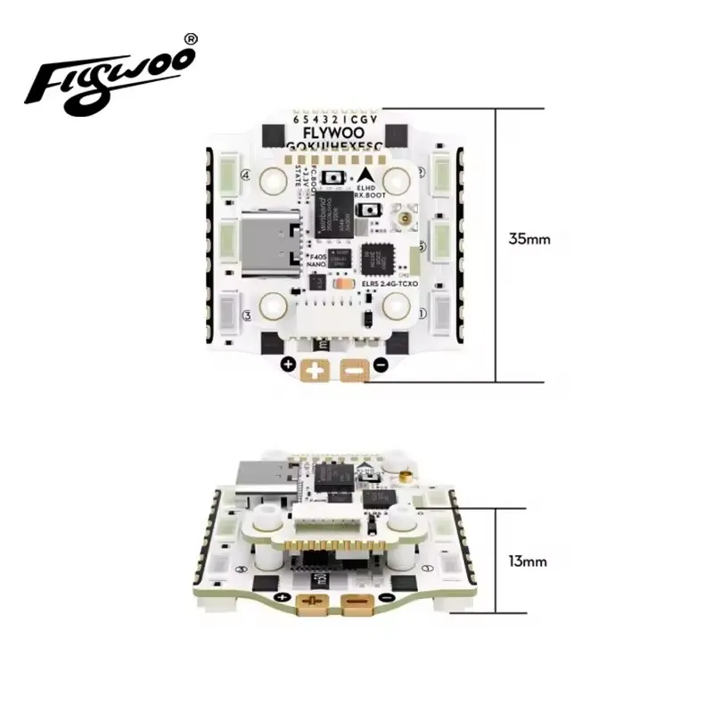 Flywoo GOKU GN405 Nano HD 20A Stack V3 built-in TCXO ELRS 2.4G Plug&Play for DJI O4 O4 Pro Micro FPV Drone