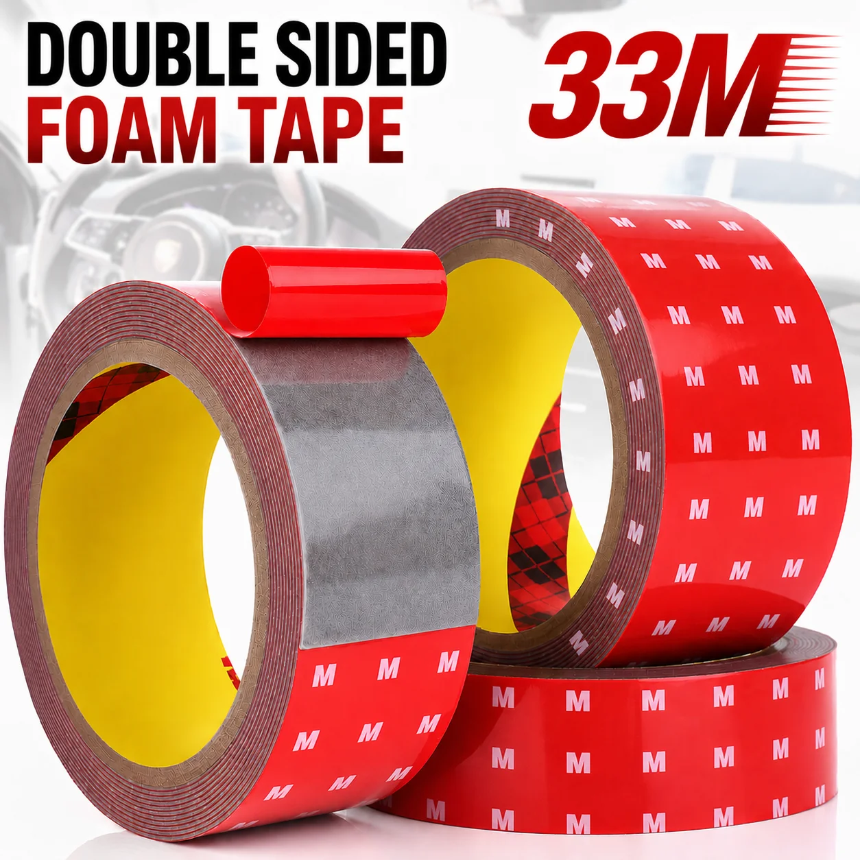 Double Sided Adhesive Tape Super Strongs Waterproof Glue Extra Strong Acrylic Foam Heat-Resistant Car Sticker Heavy Duty Tape