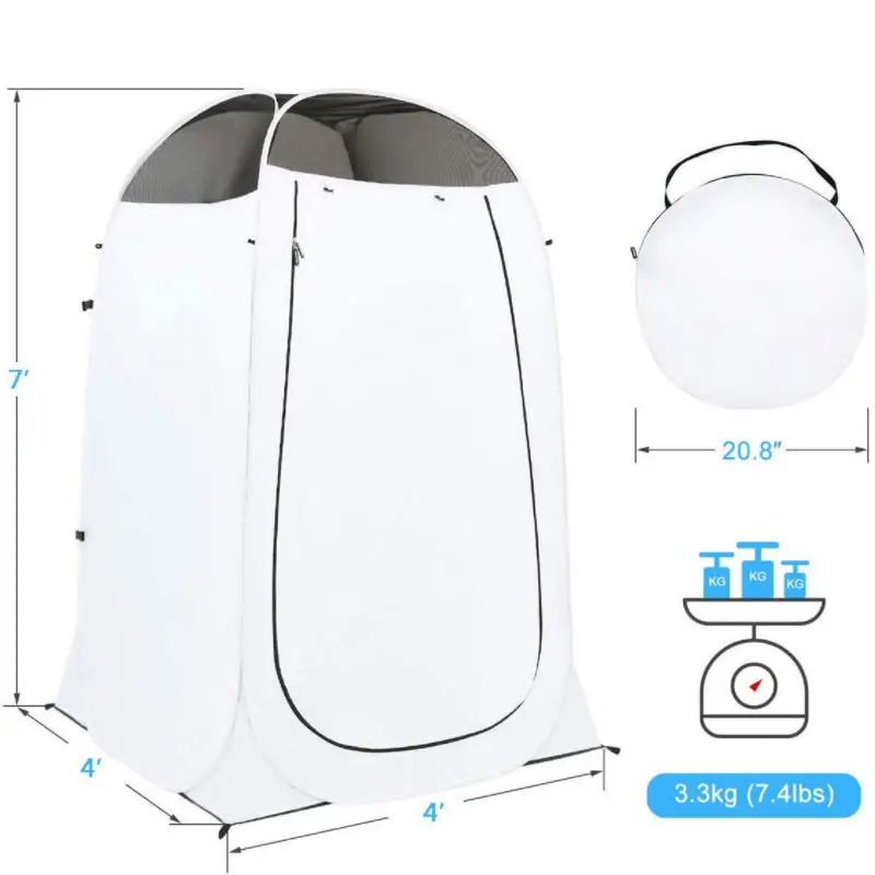 

Portable Pop-Up Outdoor Shower Tent / Changing Tent Waterproof Outdoor Toilet and Dressing Room with Carry Bag